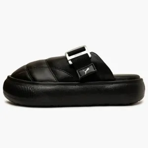 Puma Suede Mayu Leather Mule Black Silver (women's)