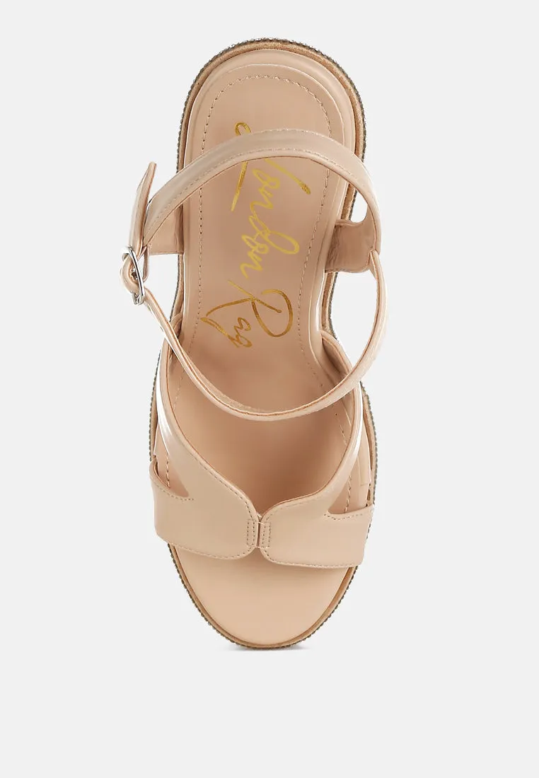 Rhinestones Embellished Wedge Sandals By MODE