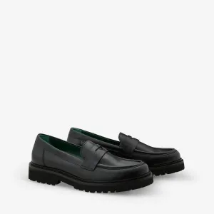 Richee Penny Loafer Black Nappa Leather