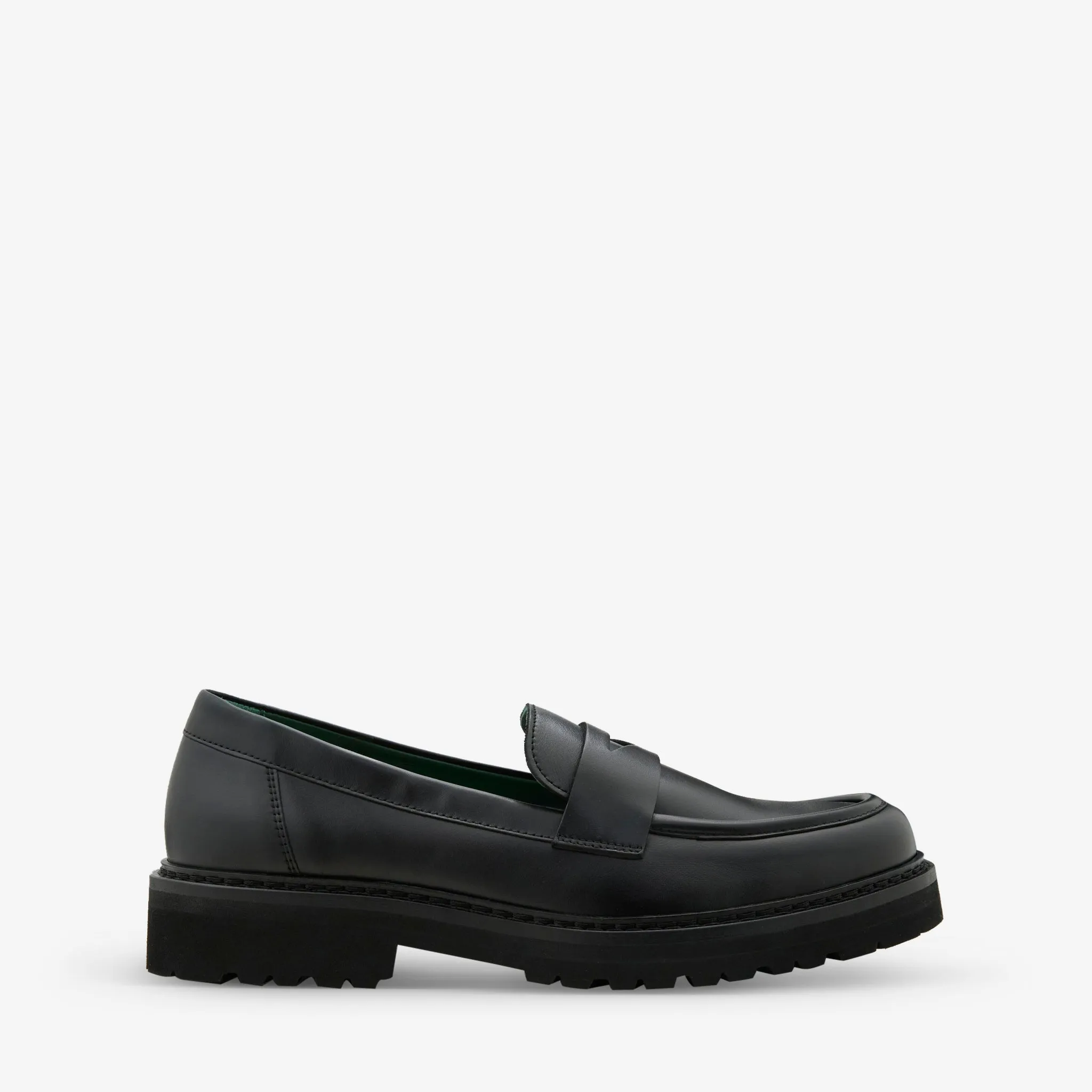 Richee Penny Loafer Black Nappa Leather