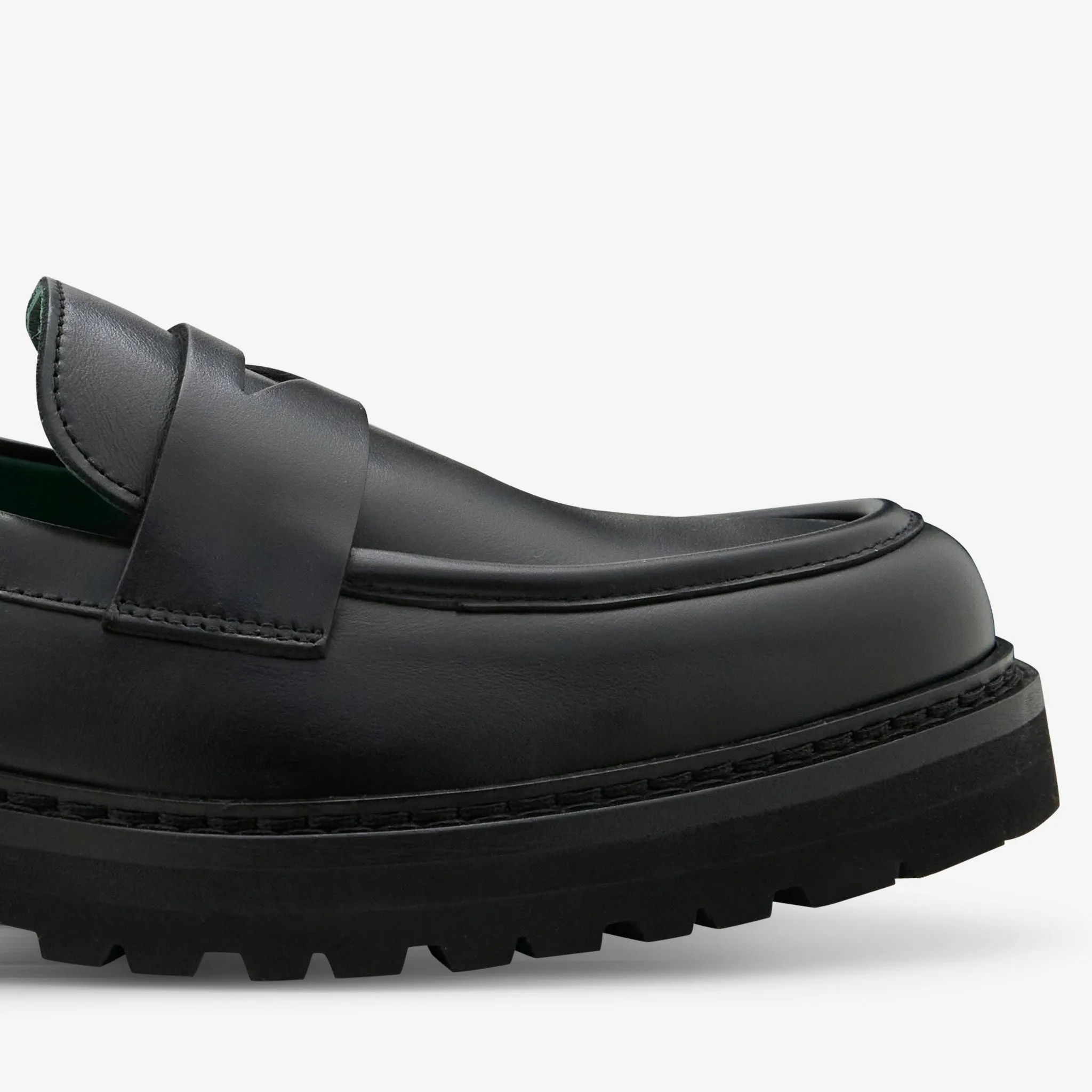 Richee Penny Loafer Black Nappa Leather