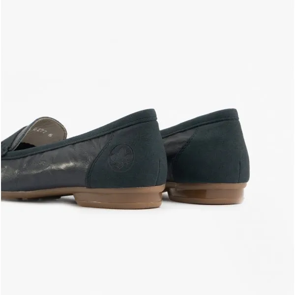 Rieker 40054-15 Womens Loafers Navy