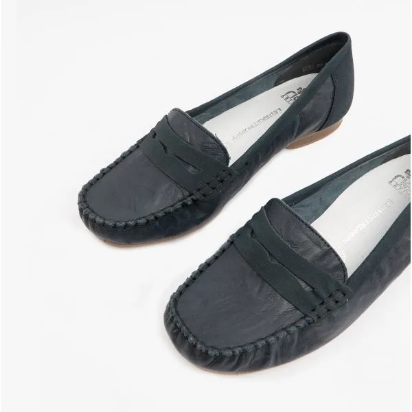 Rieker 40054-15 Womens Loafers Navy