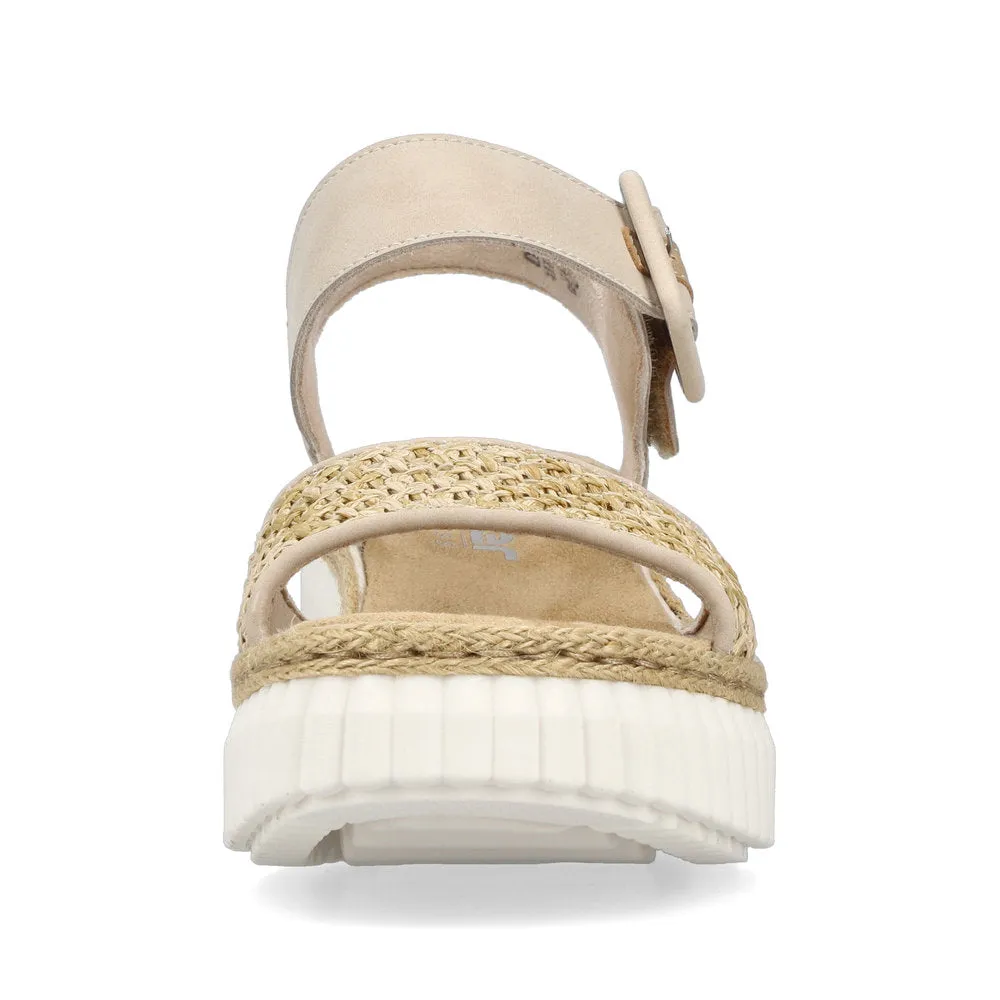 Rieker Wedge Wedge Sandal Ginger Sand