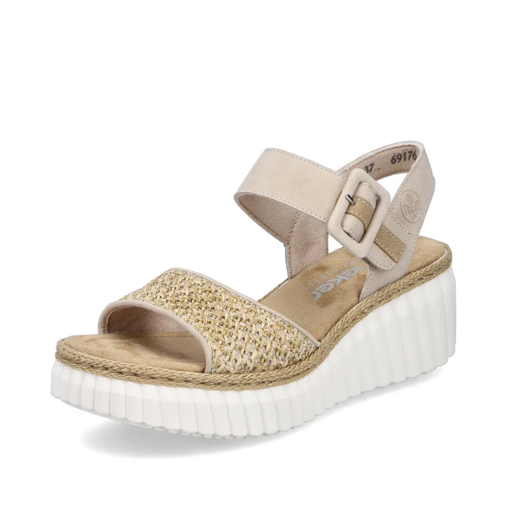 Rieker Wedge Wedge Sandal Ginger Sand