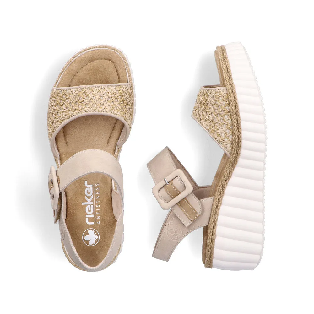 Rieker Wedge Wedge Sandal Ginger Sand