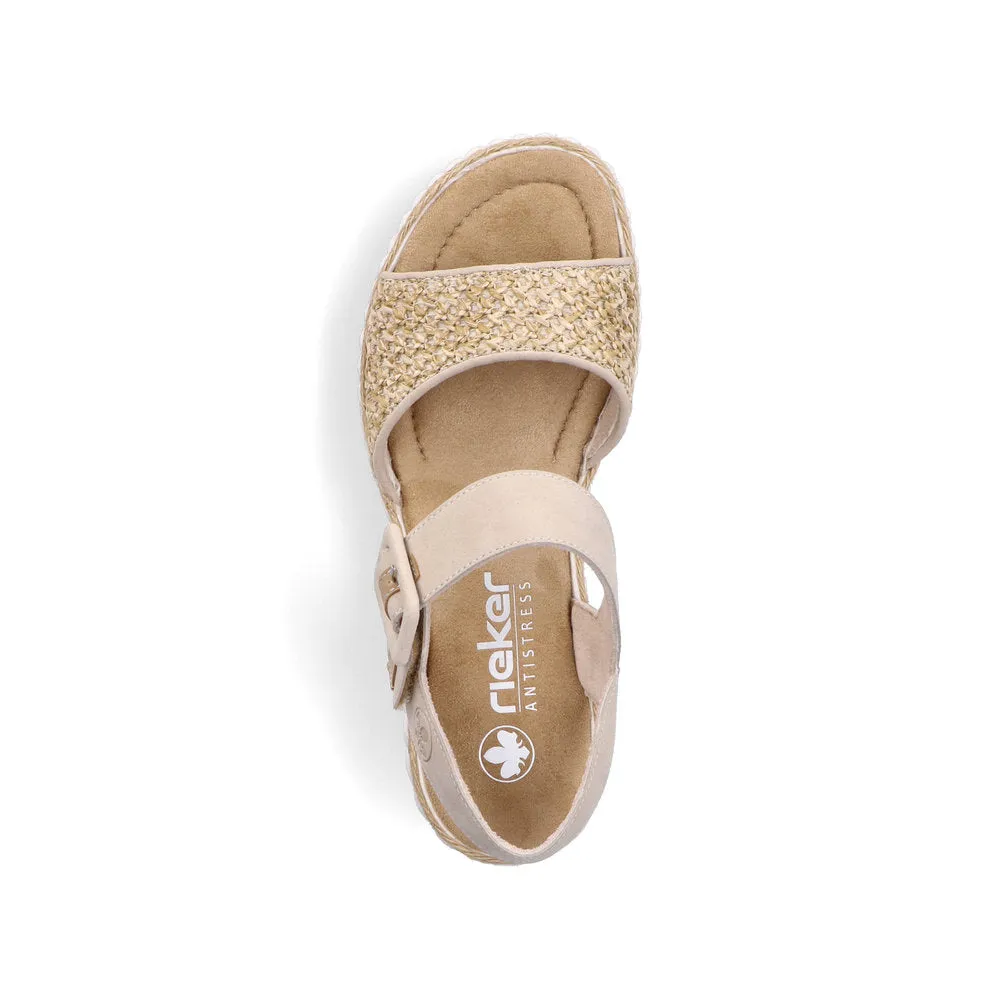 Rieker Wedge Wedge Sandal Ginger Sand