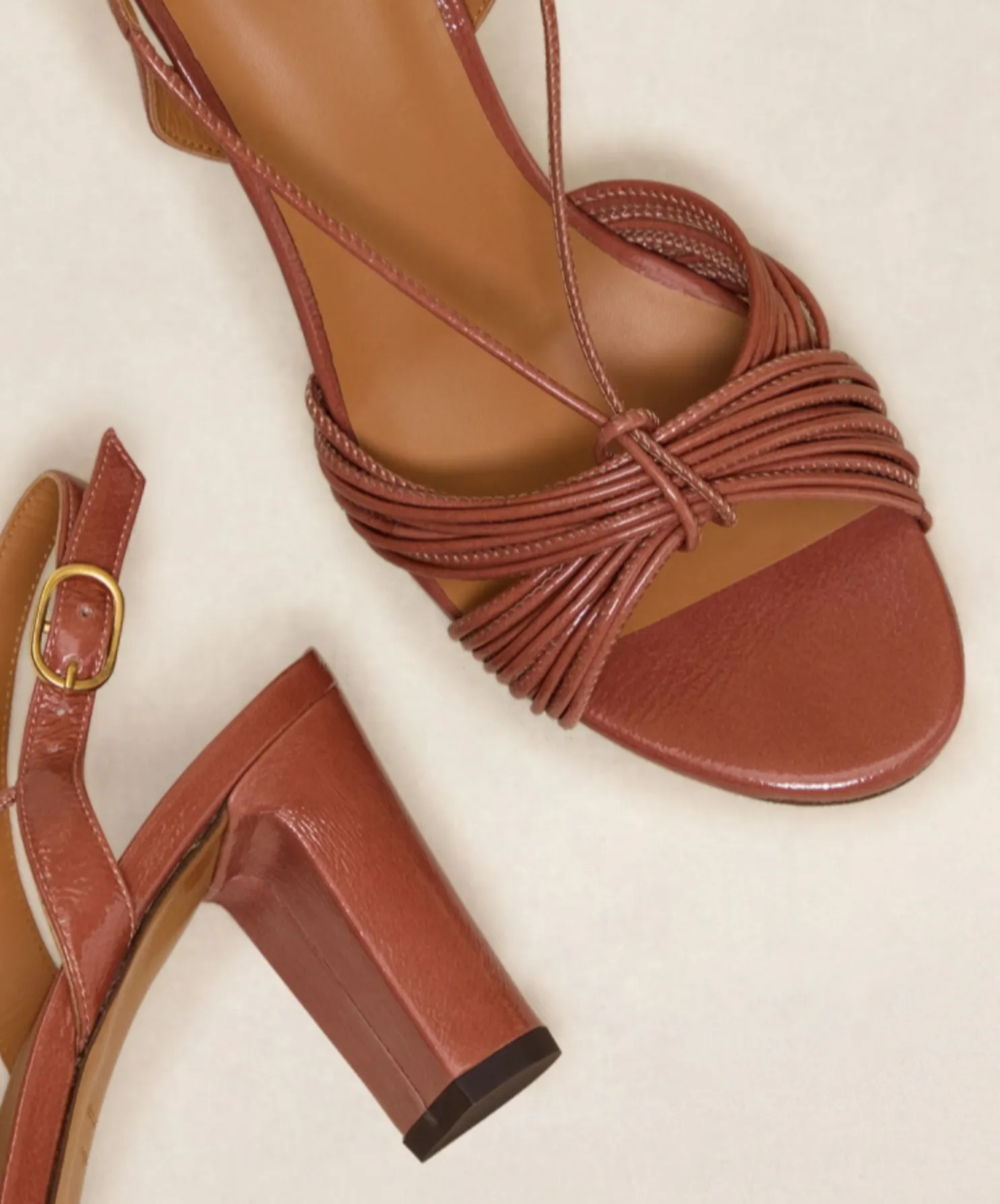 Rivecour N°778 Pink Powder Leather Sandals