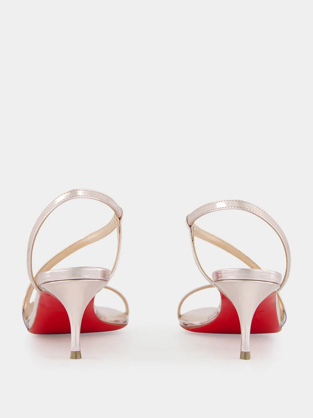 Rosalie Vintage Rose Metallic Leather Sandals
