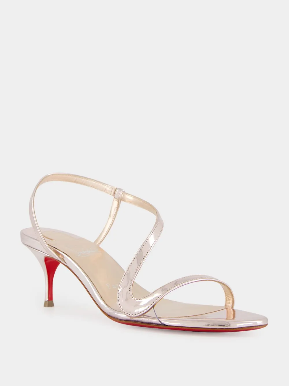 Rosalie Vintage Rose Metallic Leather Sandals