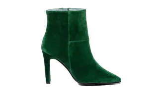 ROSE HIGH HEELS VELVET GREEN