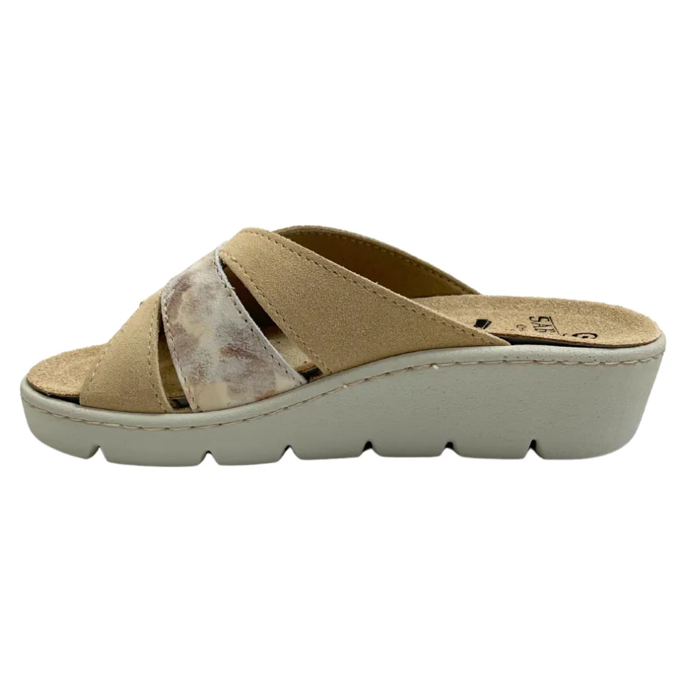 Sabatini Simona Beige Camoscio/Graffiti Sandal (Women's)