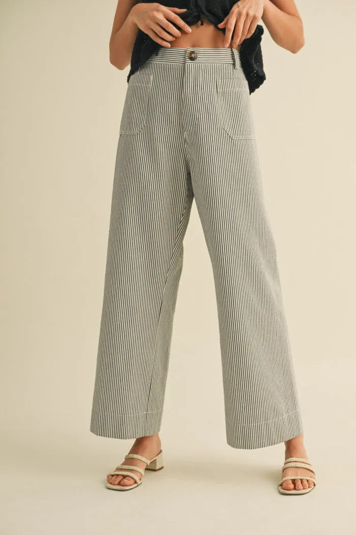 Salt and Shadow Striped Pants