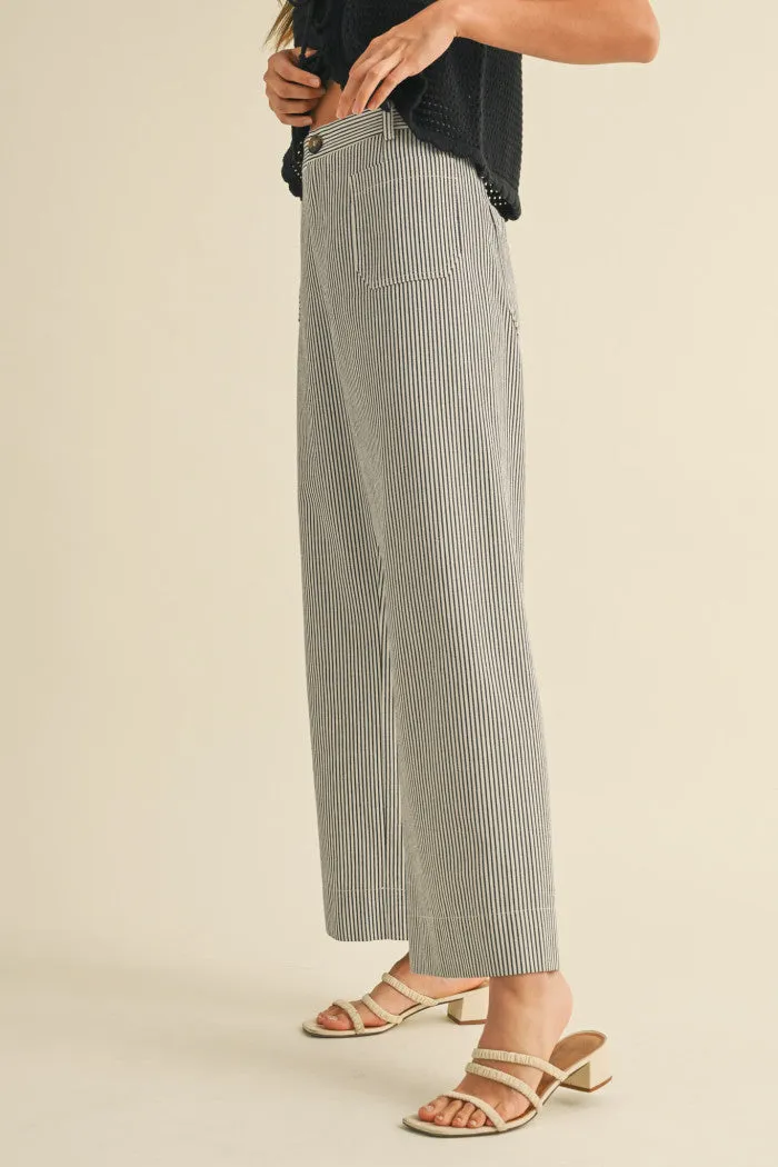 Salt and Shadow Striped Pants