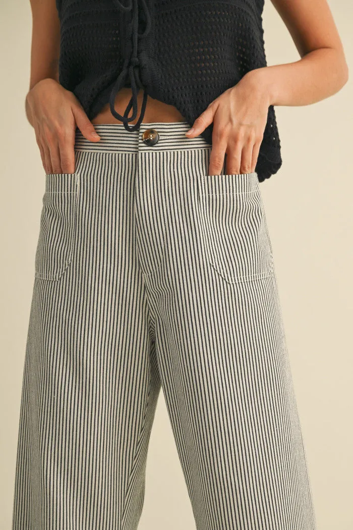 Salt and Shadow Striped Pants