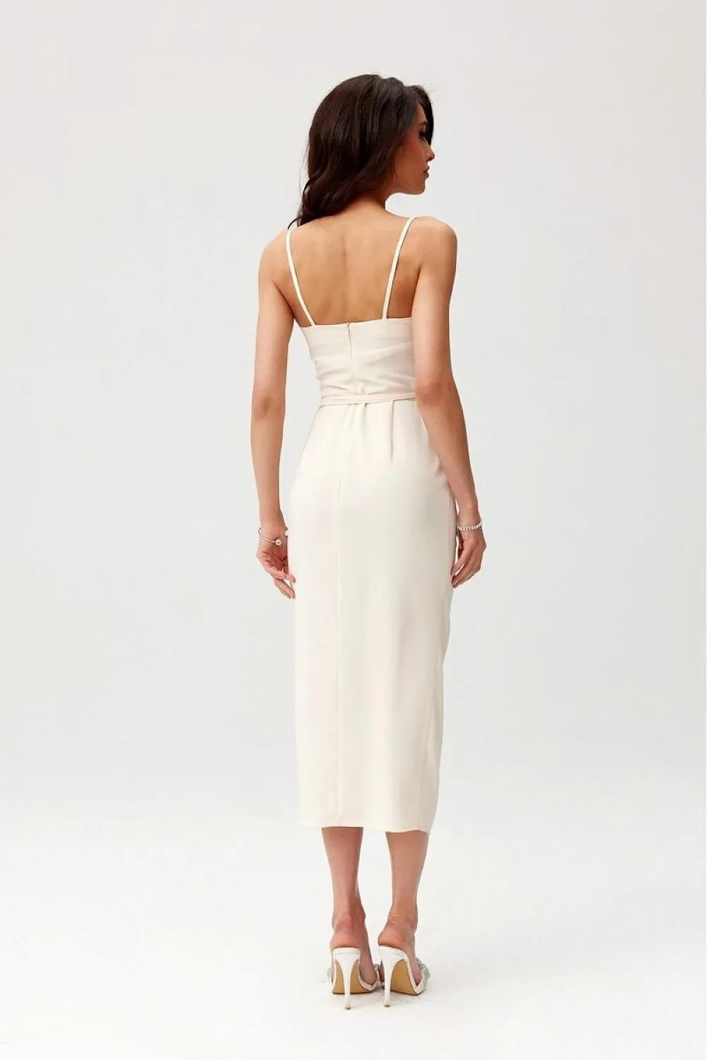 Sexy decorative rose slit cocktail dress