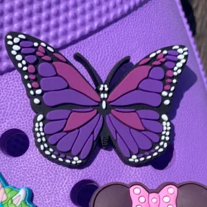 SHOE CHARMS - PURPLE BUTTERFLY