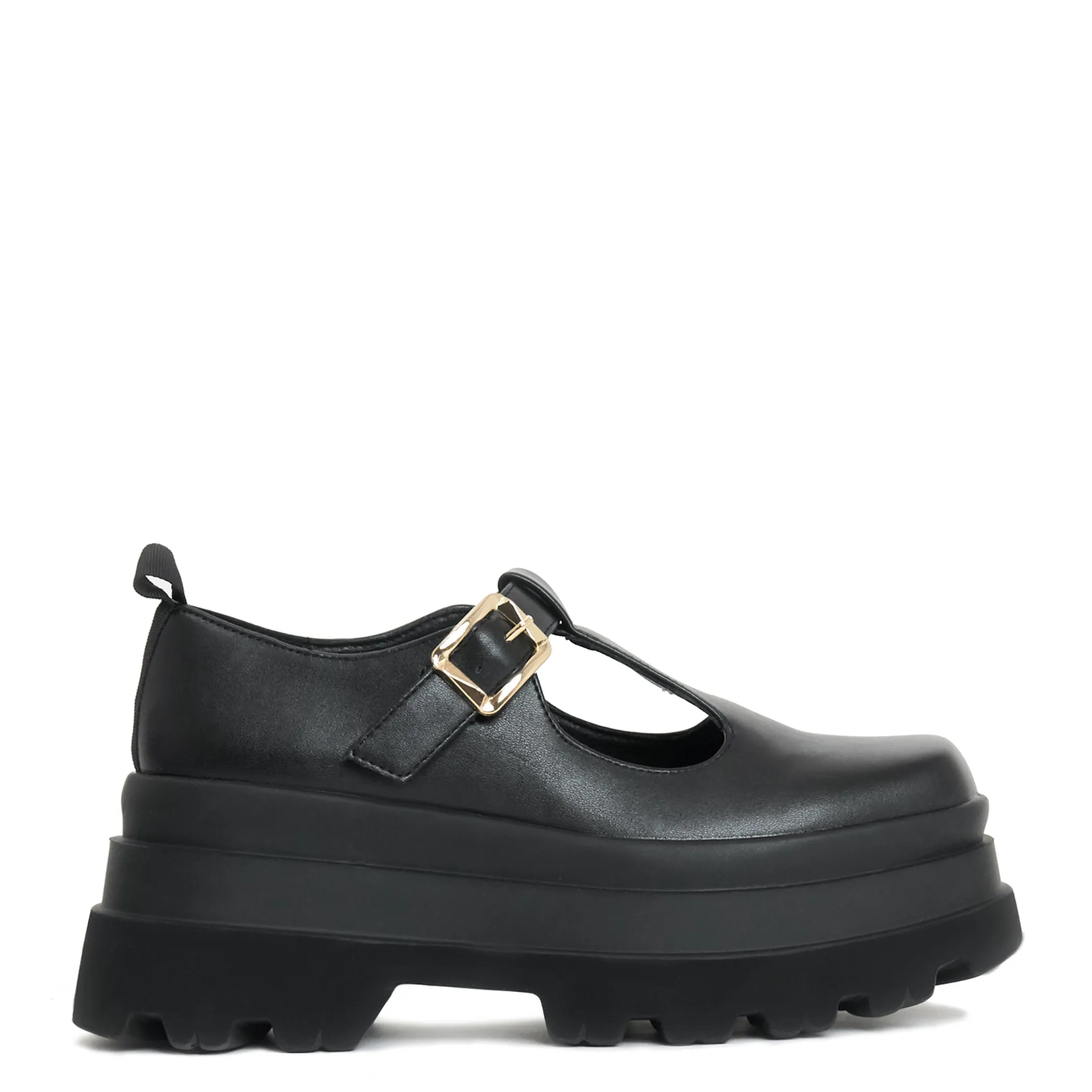 Silent Amity Trident Platform Mary Jane Shoes-Black-Size 10-Clearance