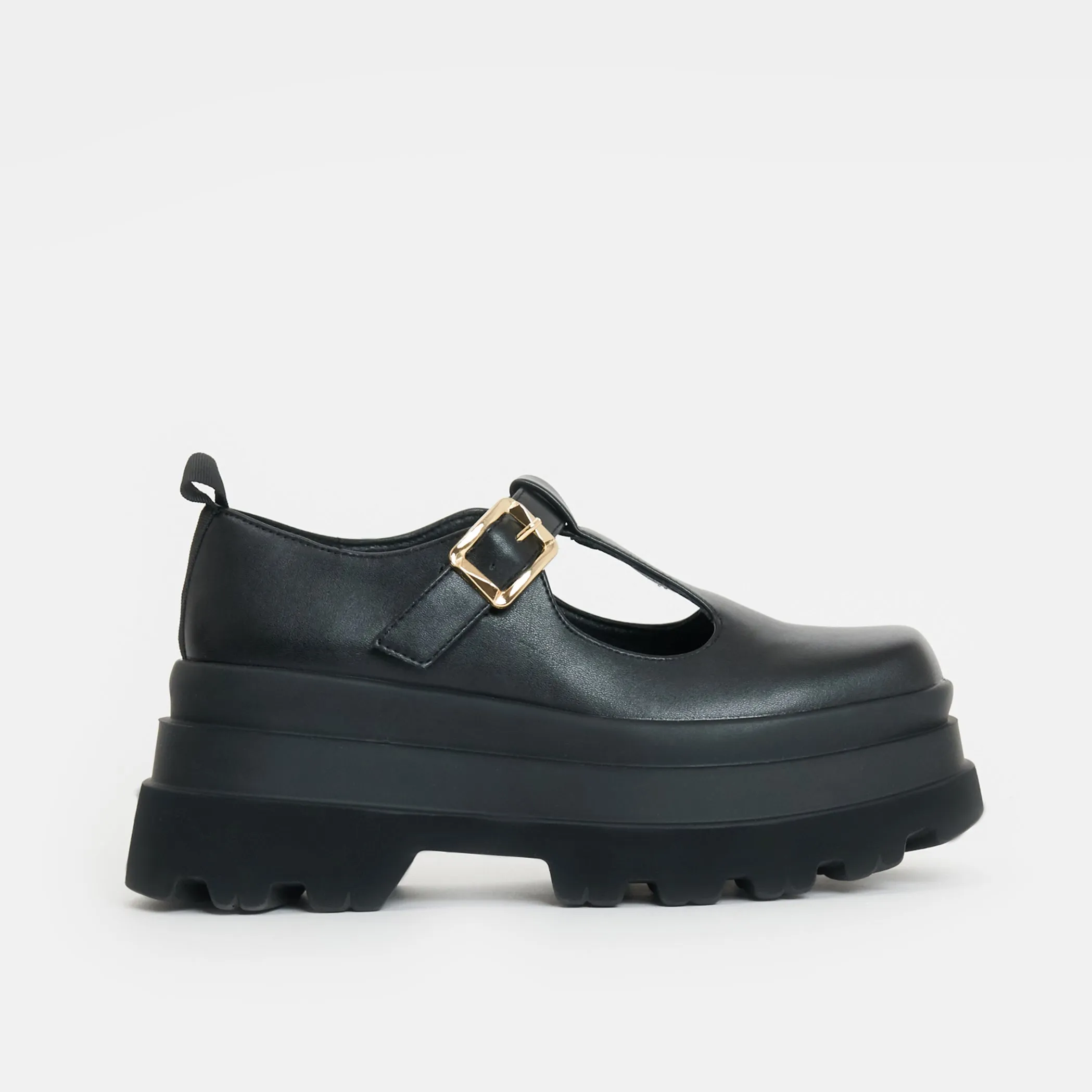 Silent Amity Trident Platform Mary Jane Shoes-Black-Size 10-Clearance