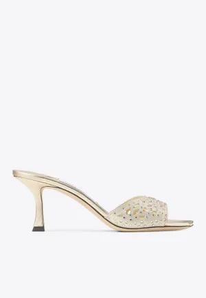 Skye 70 Crystal Suede Mules