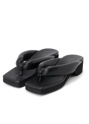 SOFT SMOOTH LEATHER HEEL GETA