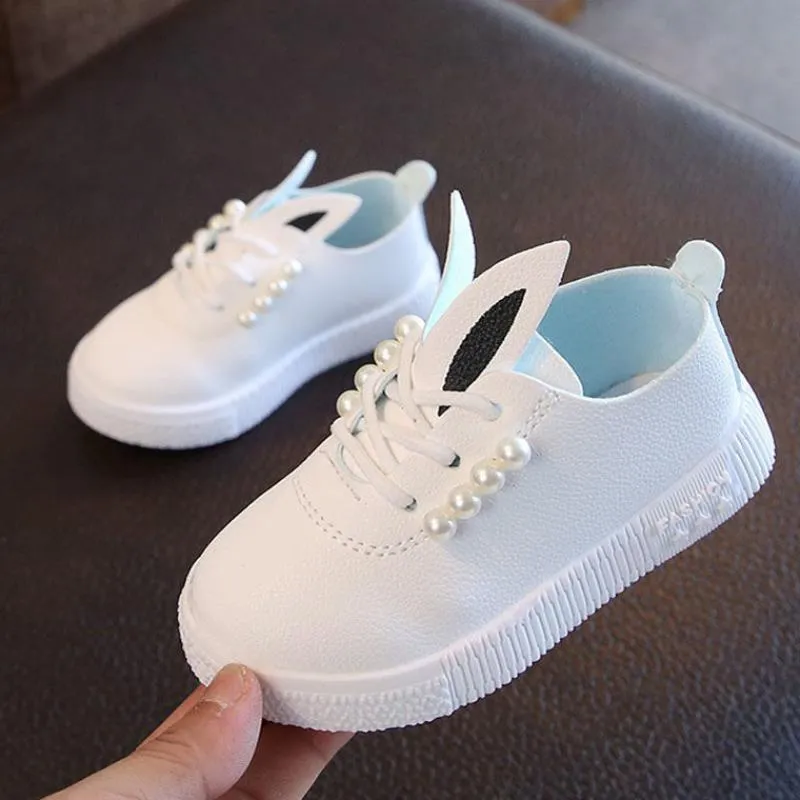 Spring And Autumn Flat Lace Up White Shoes