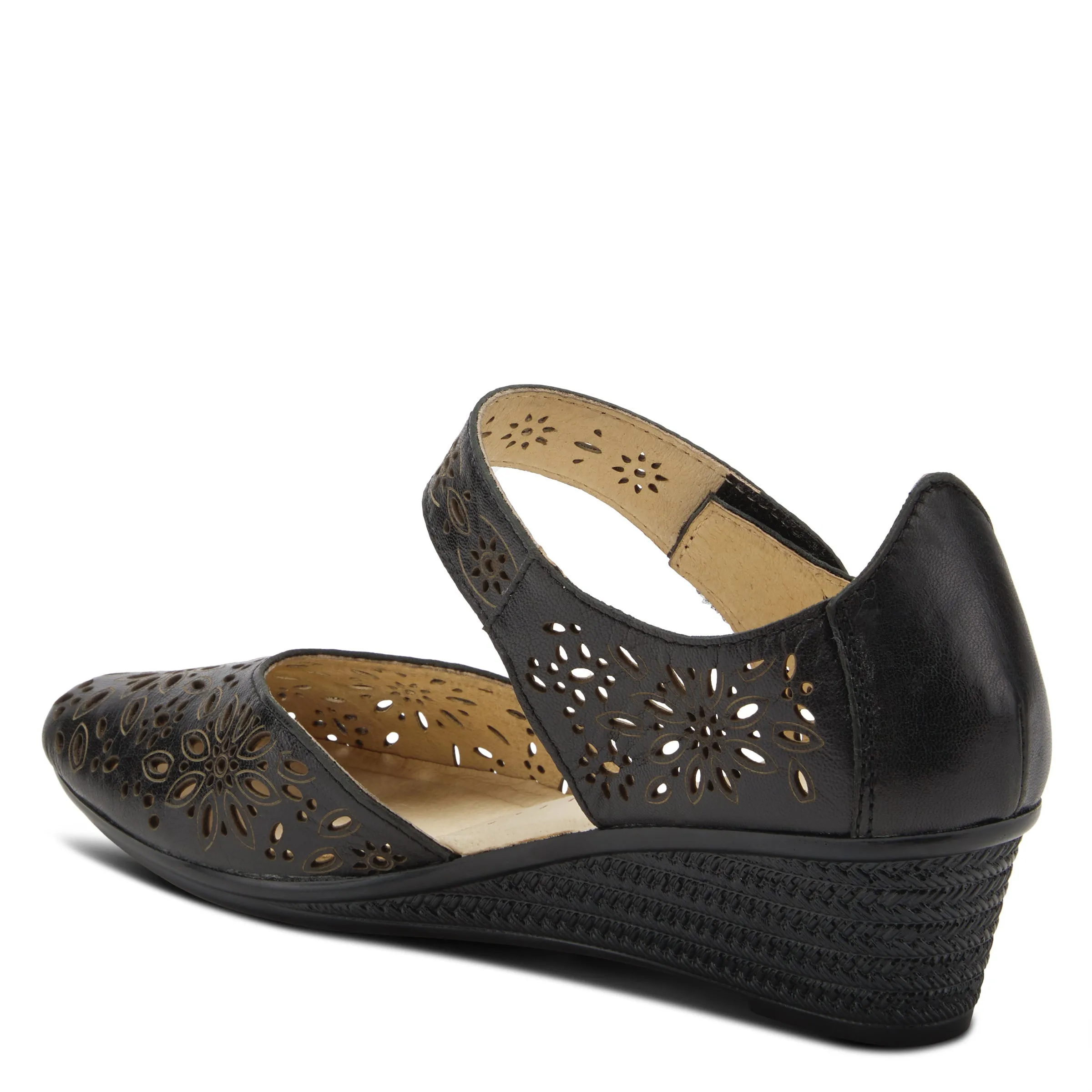 Spring Step Shoes Nougat Mary Jane Women's Leather Wedge Shoe