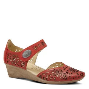 Spring Step Shoes Nougat Mary Jane Women's Leather Wedge Shoe