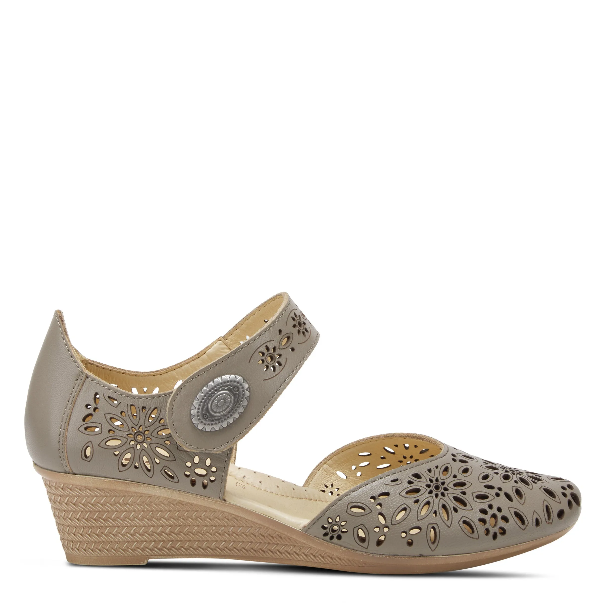 Spring Step Shoes Nougat Mary Jane Women's Leather Wedge Shoe