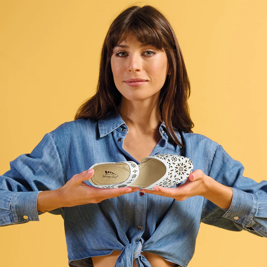 Spring Step Shoes Nougat Mary Jane Women's Leather Wedge Shoe