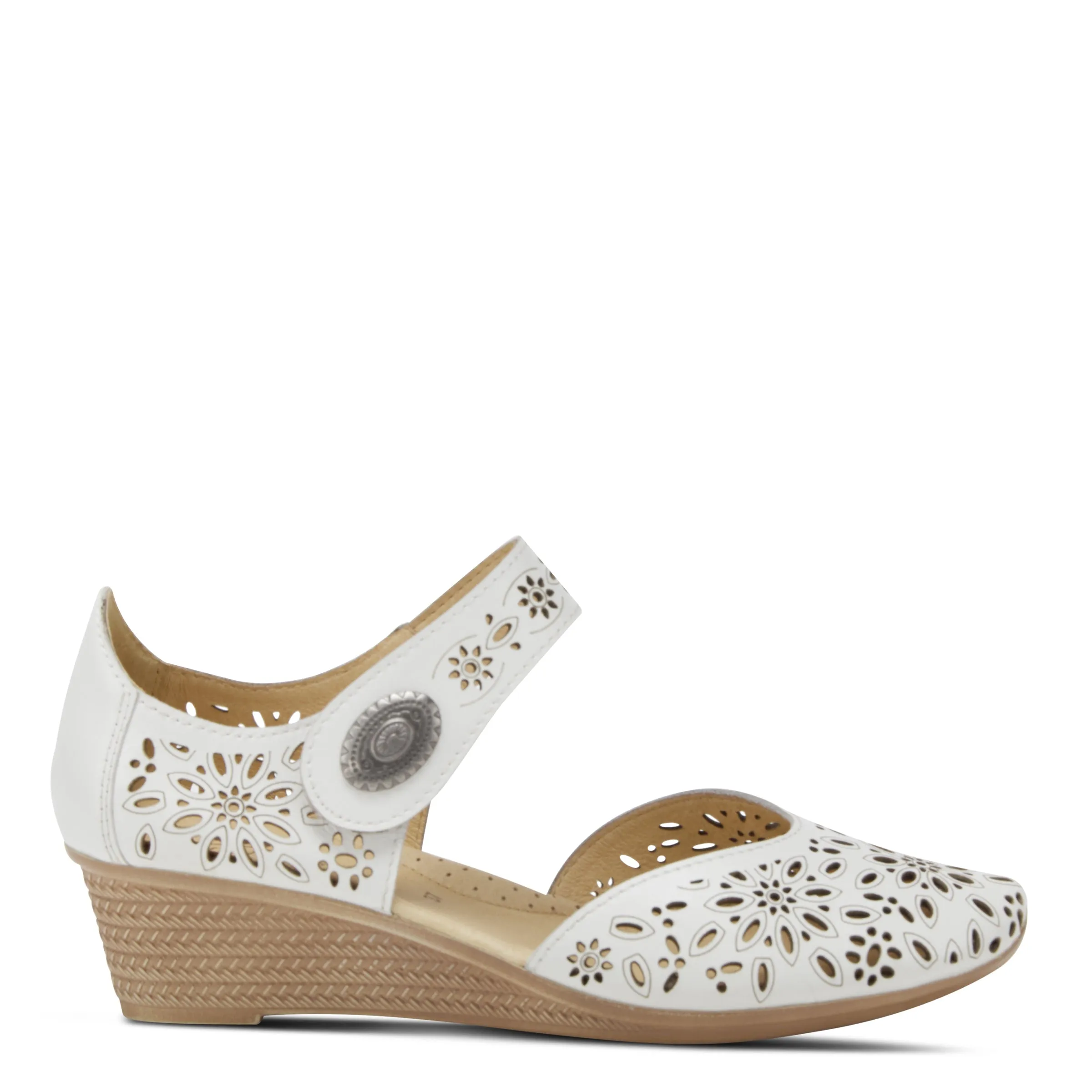 Spring Step Shoes Nougat Mary Jane Women's Leather Wedge Shoe