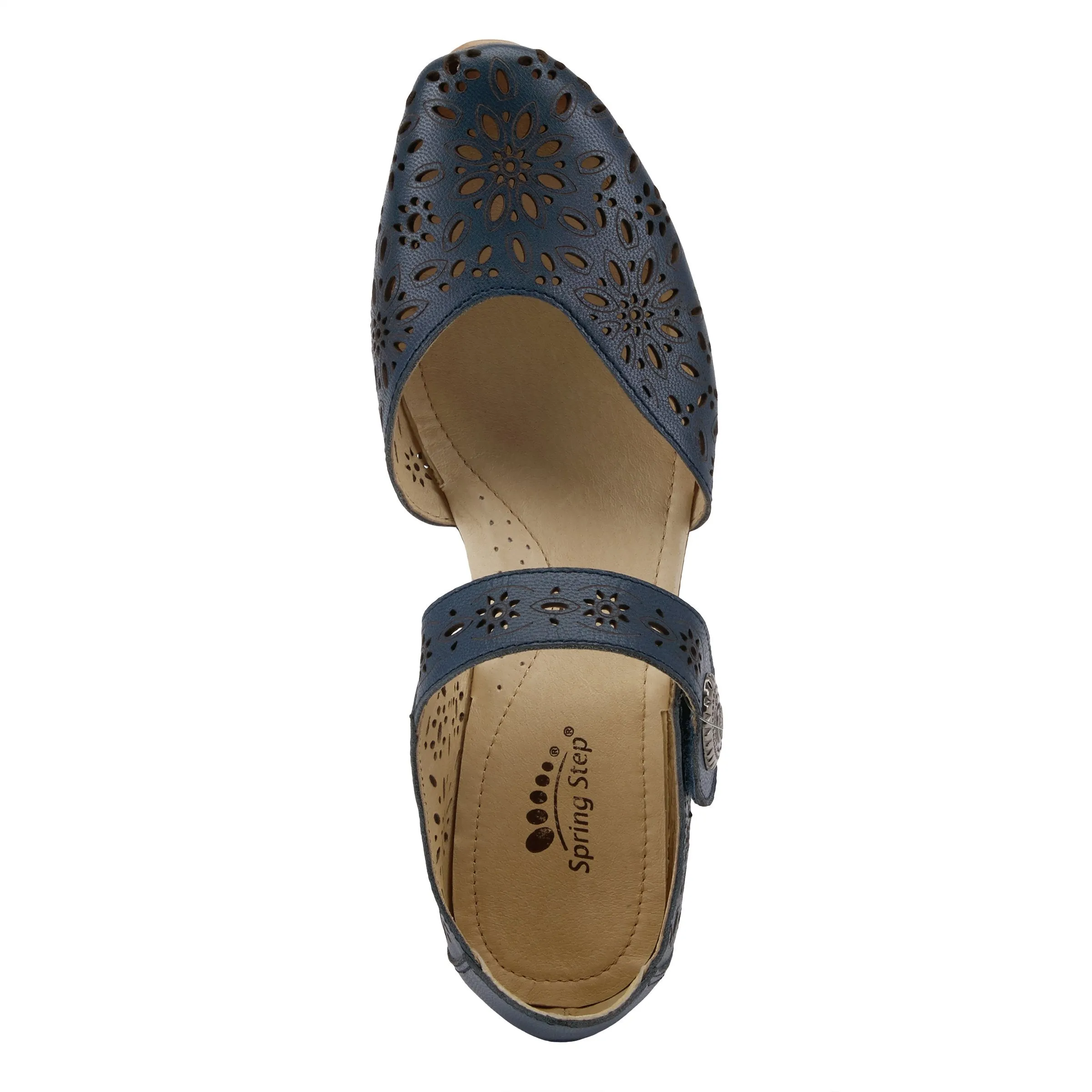 Spring Step Shoes Nougat Mary Jane Women's Leather Wedge Shoe