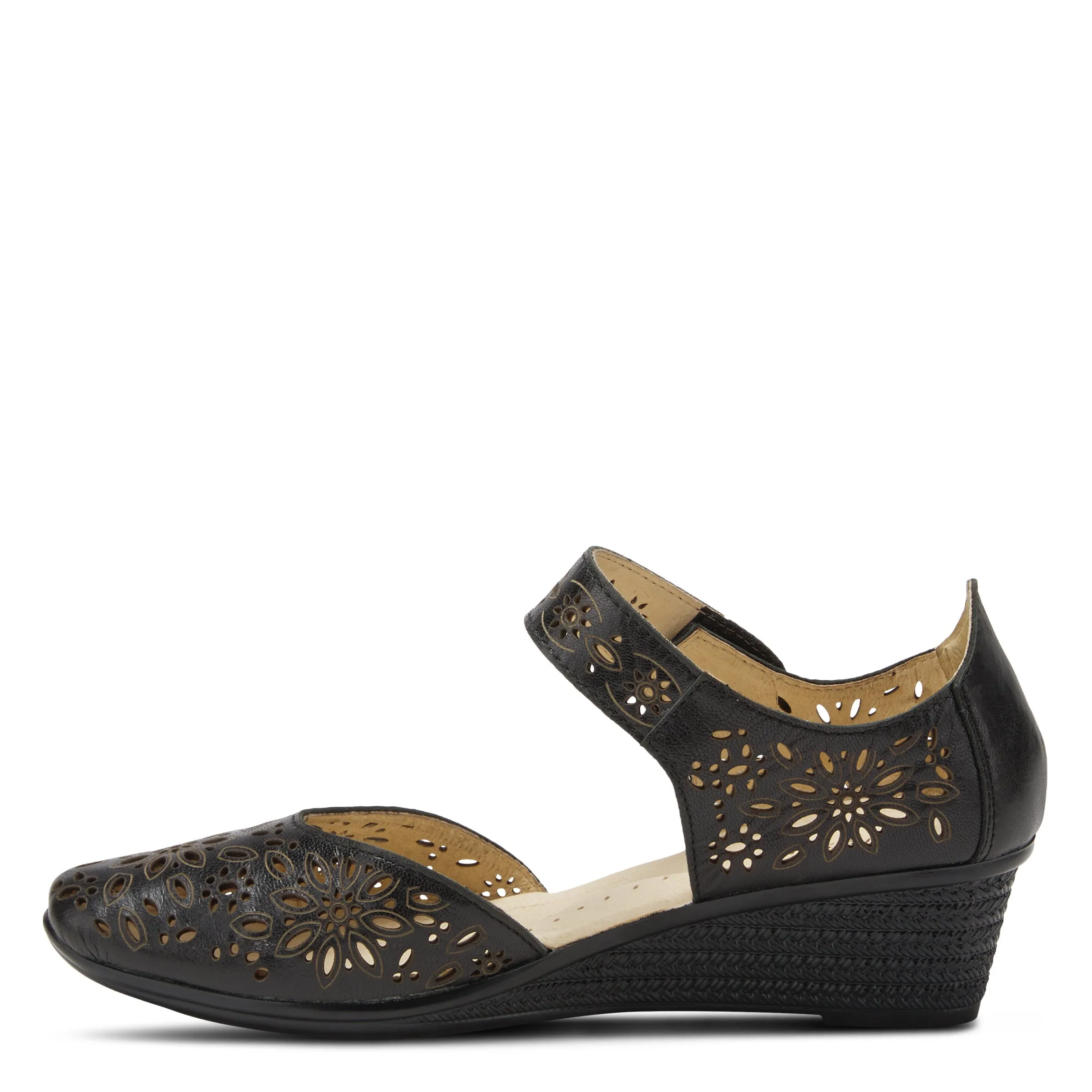 Spring Step Shoes Nougat Mary Jane Women's Leather Wedge Shoe