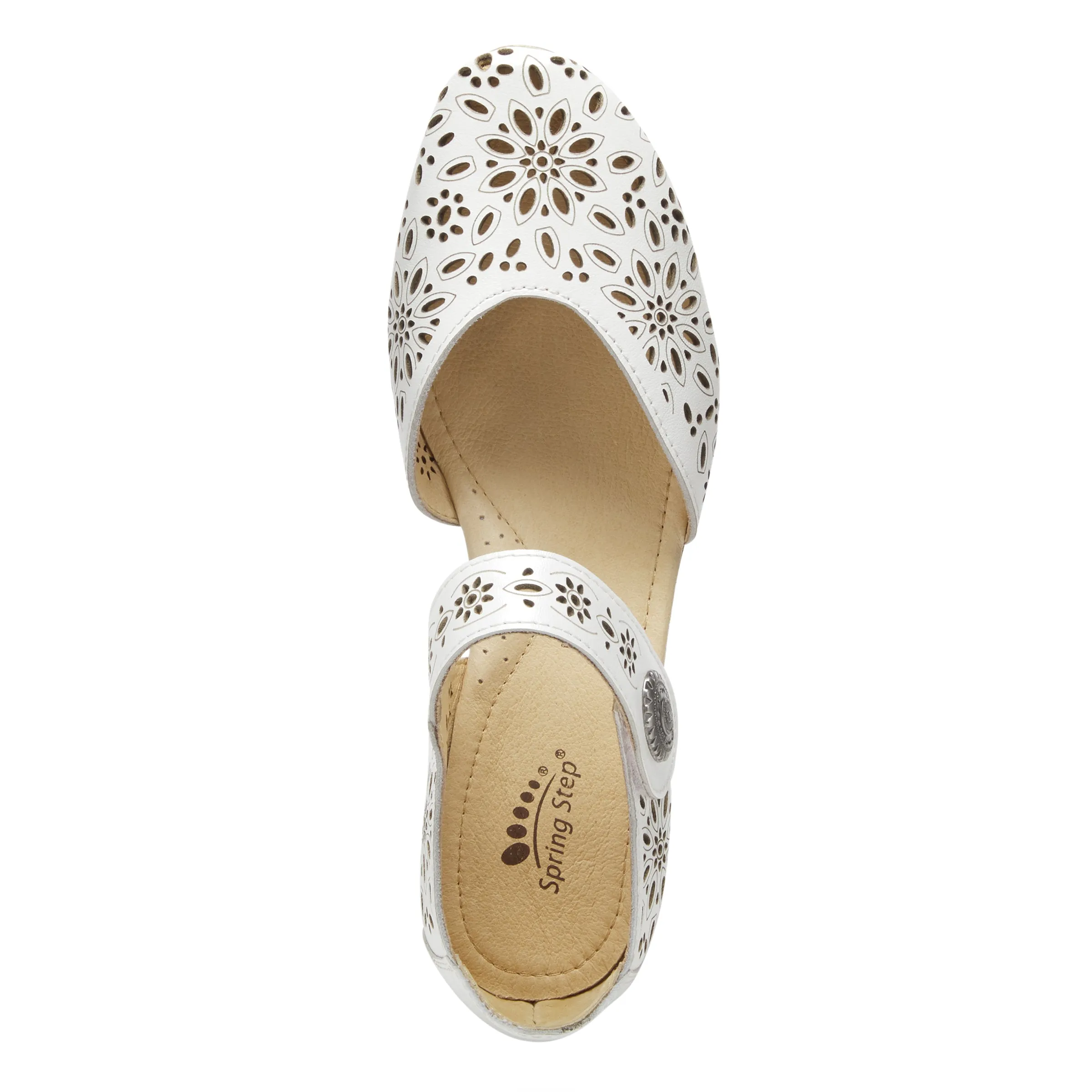Spring Step Shoes Nougat Mary Jane Women's Leather Wedge Shoe