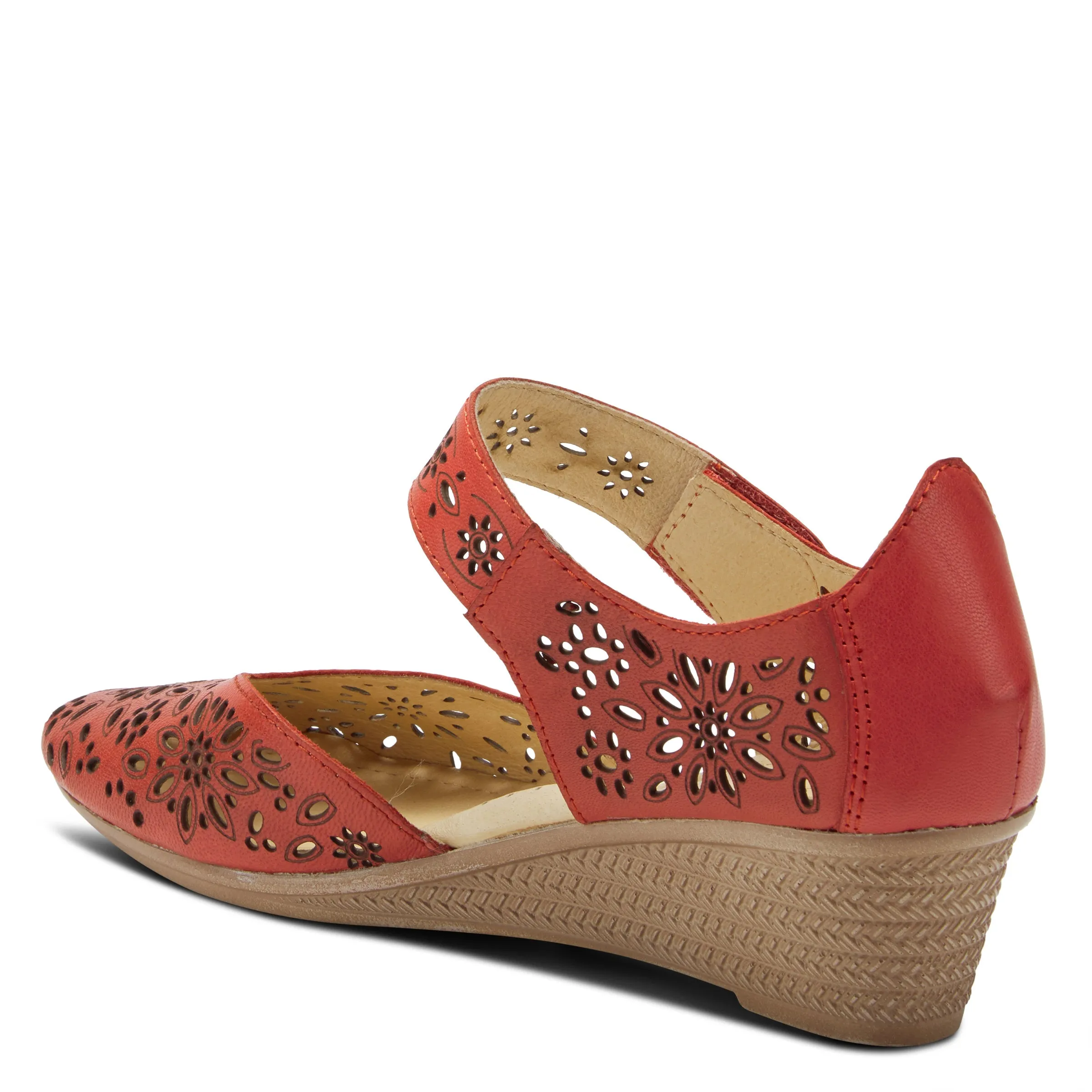 Spring Step Shoes Nougat Mary Jane Women's Leather Wedge Shoe
