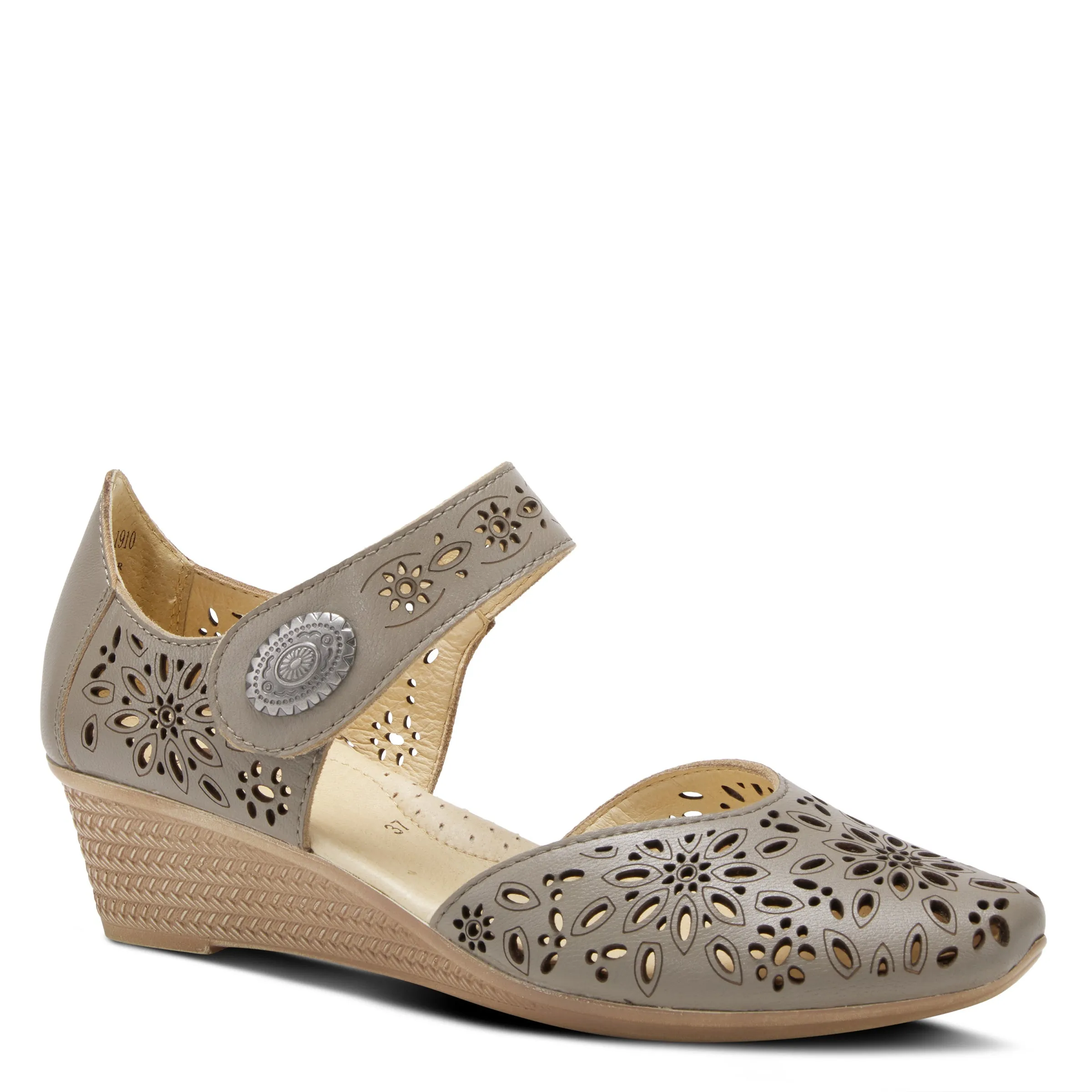 Spring Step Shoes Nougat Mary Jane Women's Leather Wedge Shoe