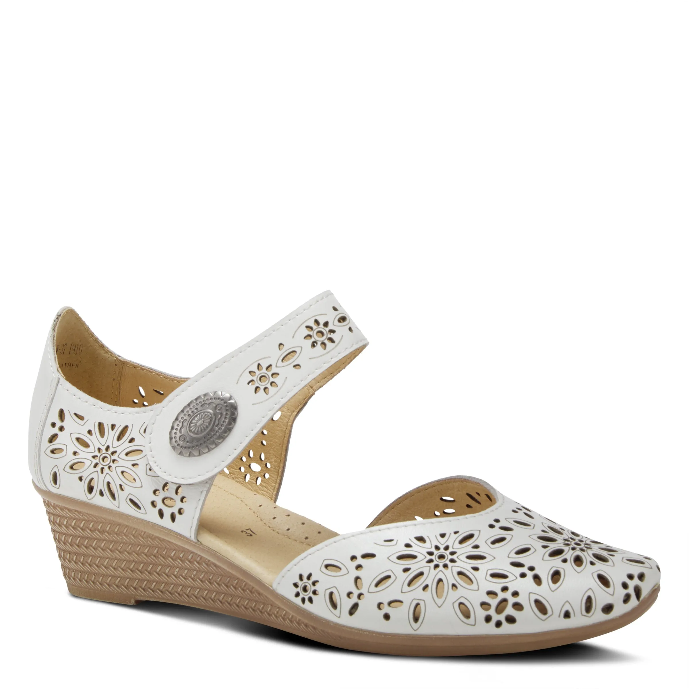 Spring Step Shoes Nougat Mary Jane Women's Leather Wedge Shoe