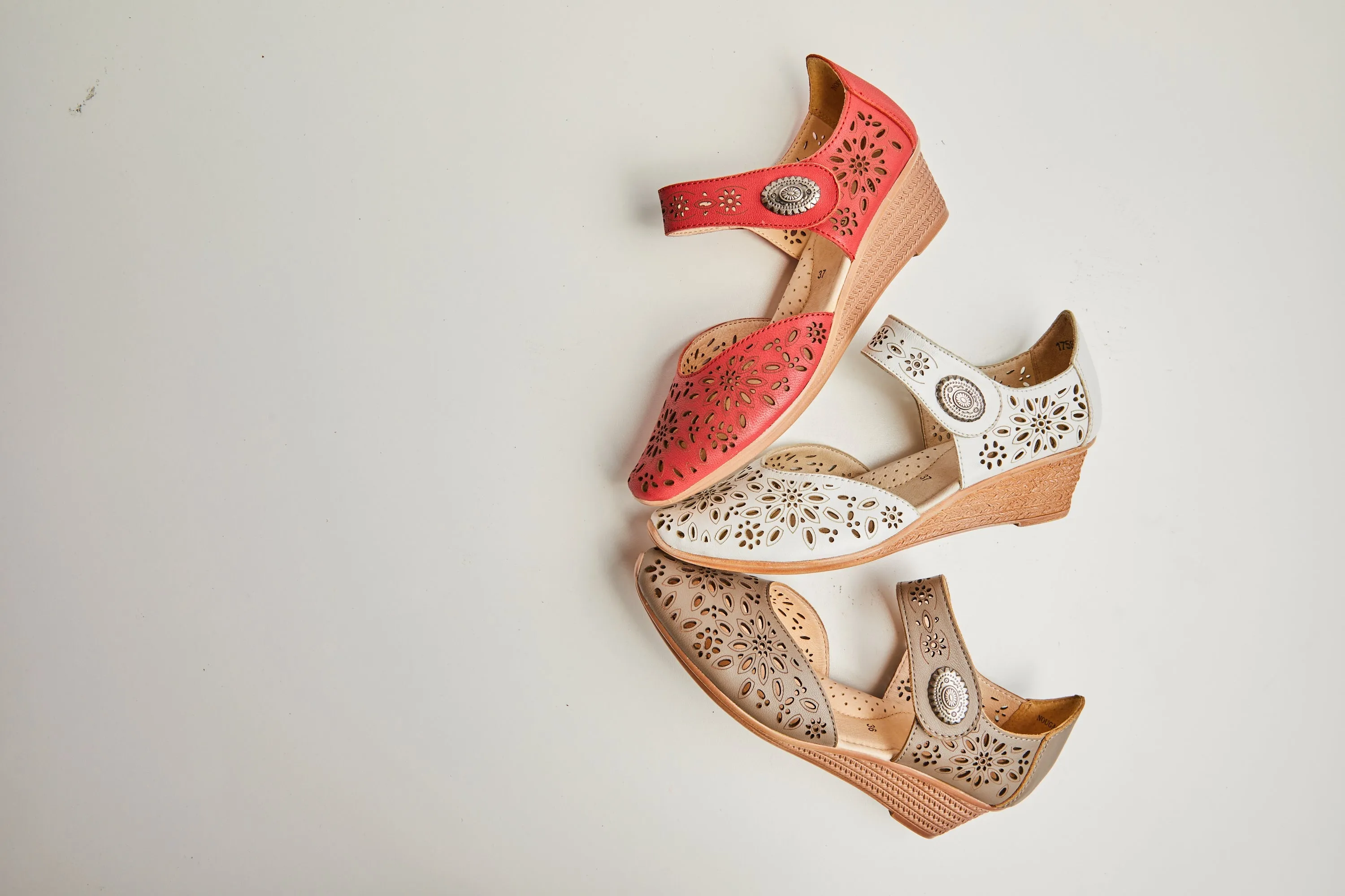 Spring Step Shoes Nougat Mary Jane Women's Leather Wedge Shoe