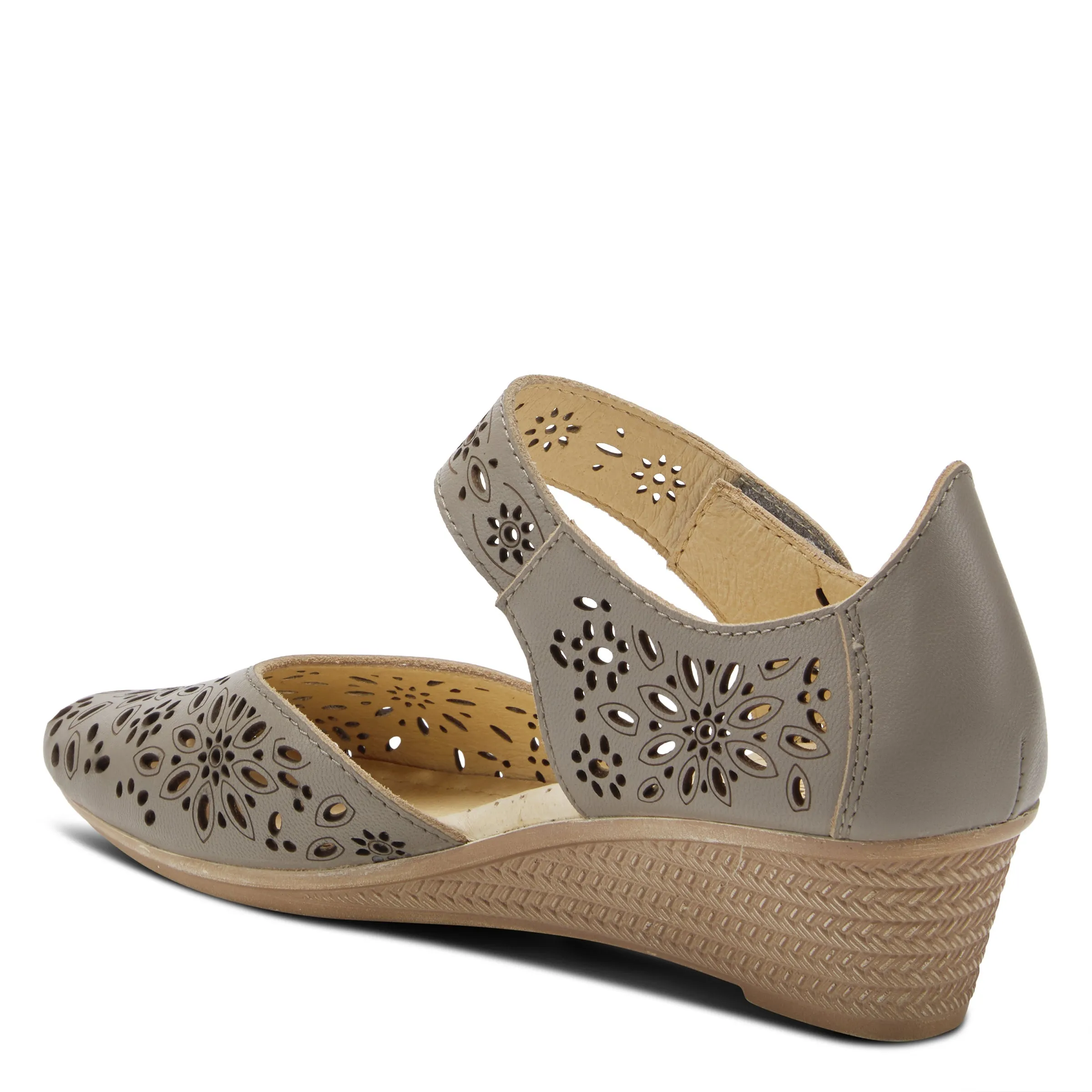 Spring Step Shoes Nougat Mary Jane Women's Leather Wedge Shoe