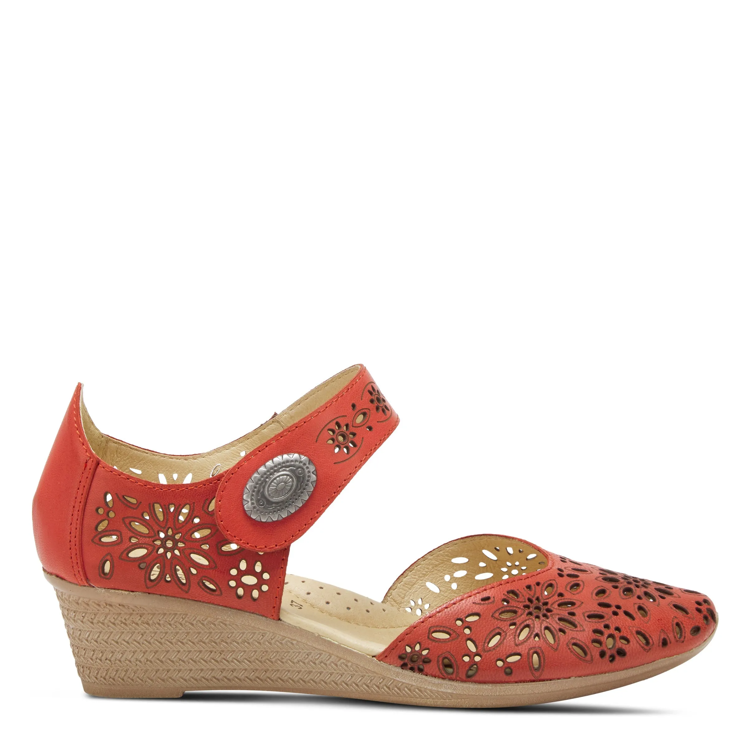 Spring Step Shoes Nougat Mary Jane Women's Leather Wedge Shoe