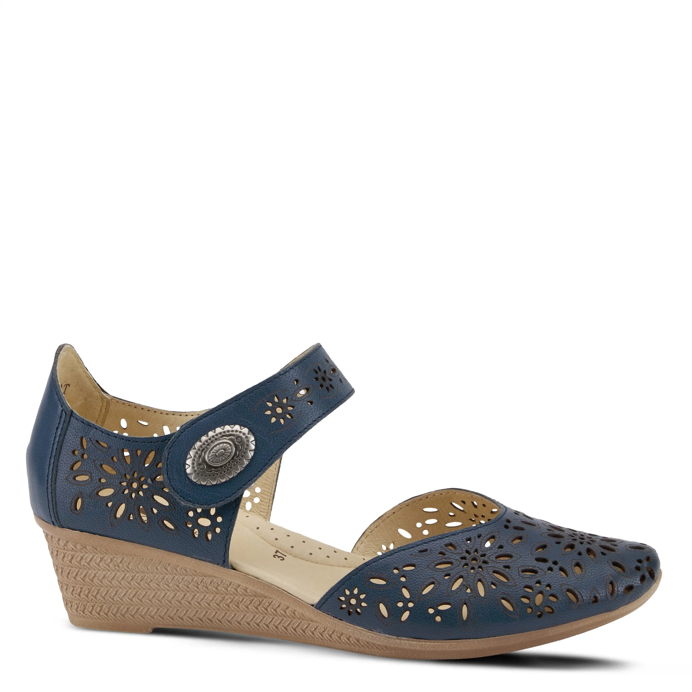 Spring Step Shoes Nougat Mary Jane Women's Leather Wedge Shoe