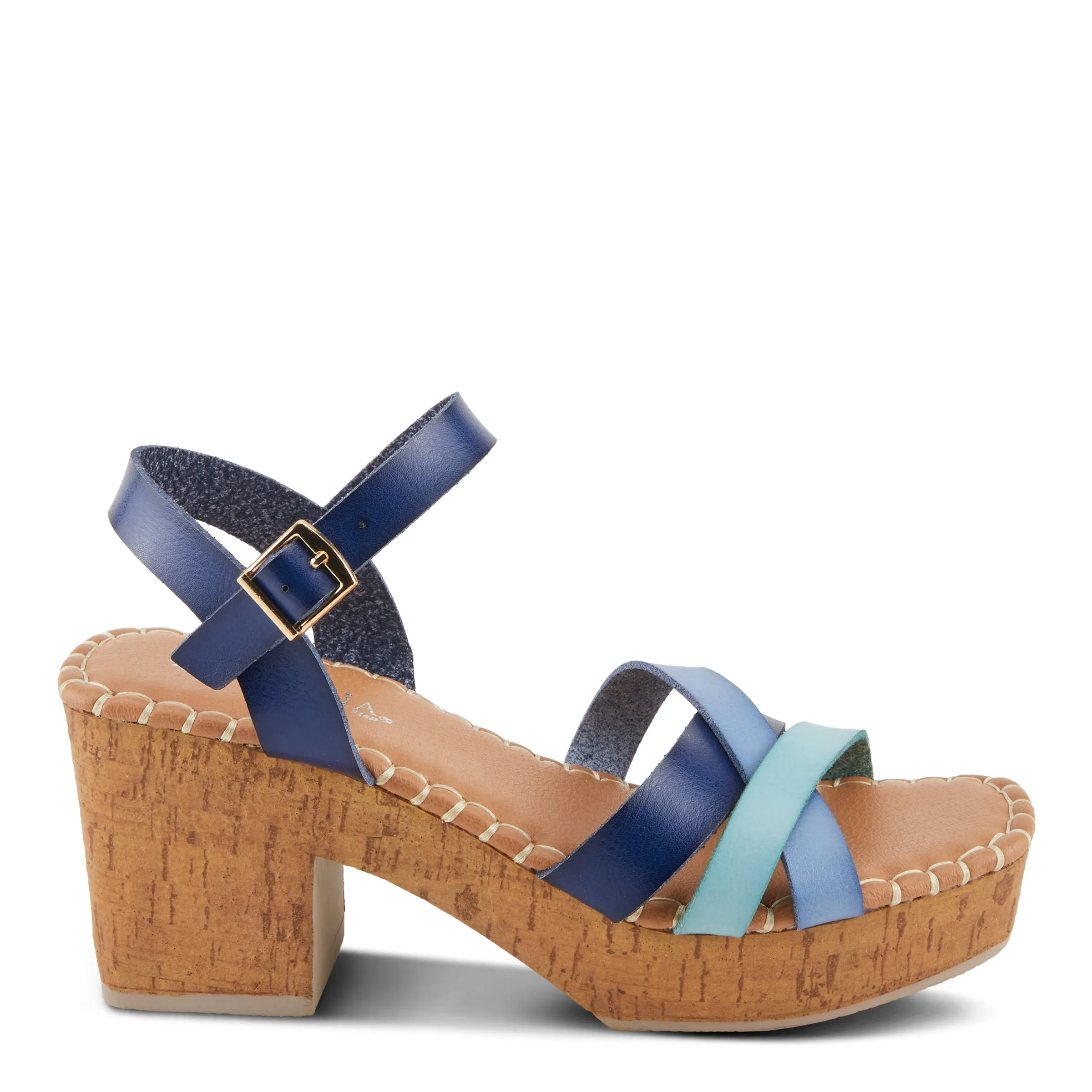 Spring Step Shoes  Patrizia Sandrine Women’s Vegan Leather Cork Platform Sandals