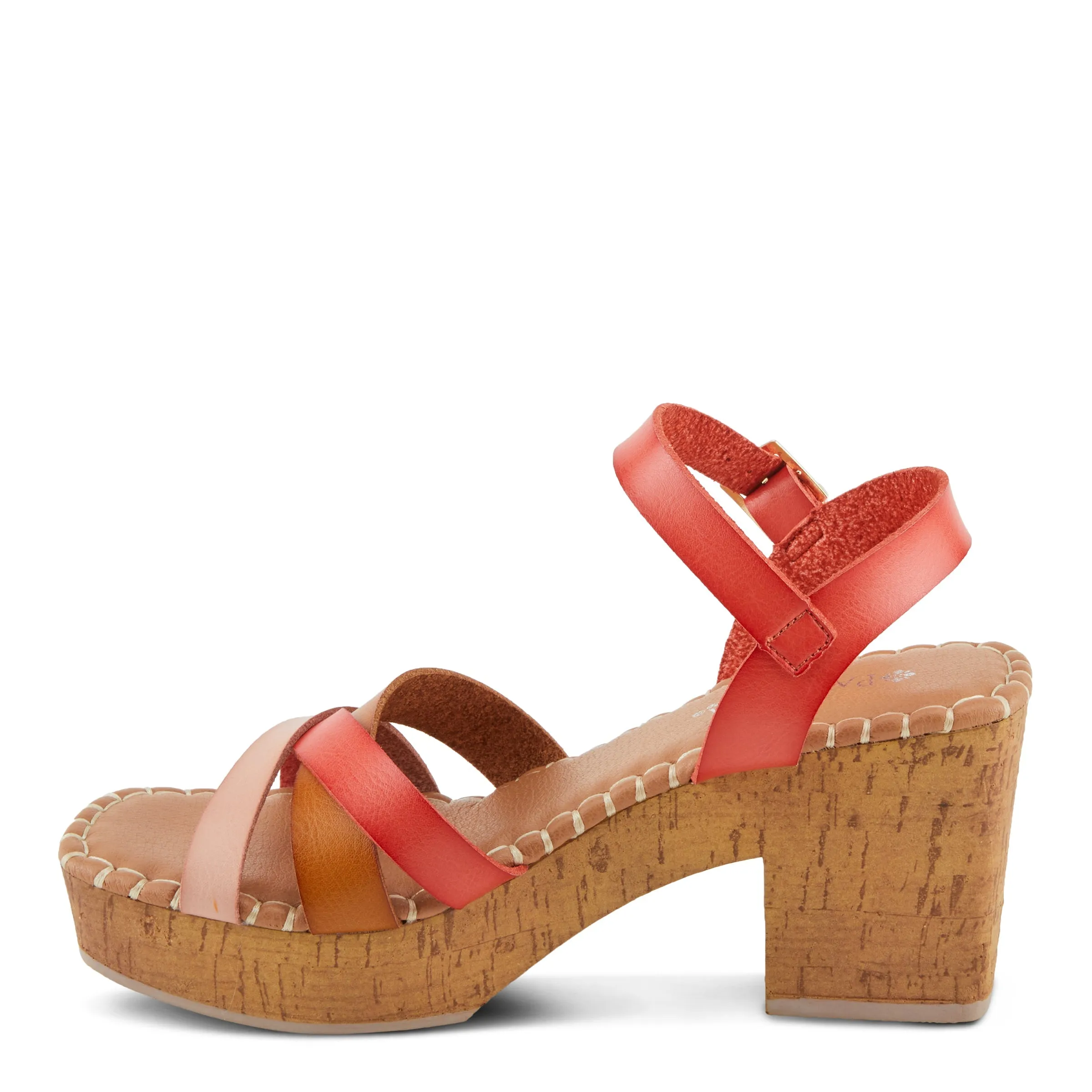 Spring Step Shoes  Patrizia Sandrine Women’s Vegan Leather Cork Platform Sandals