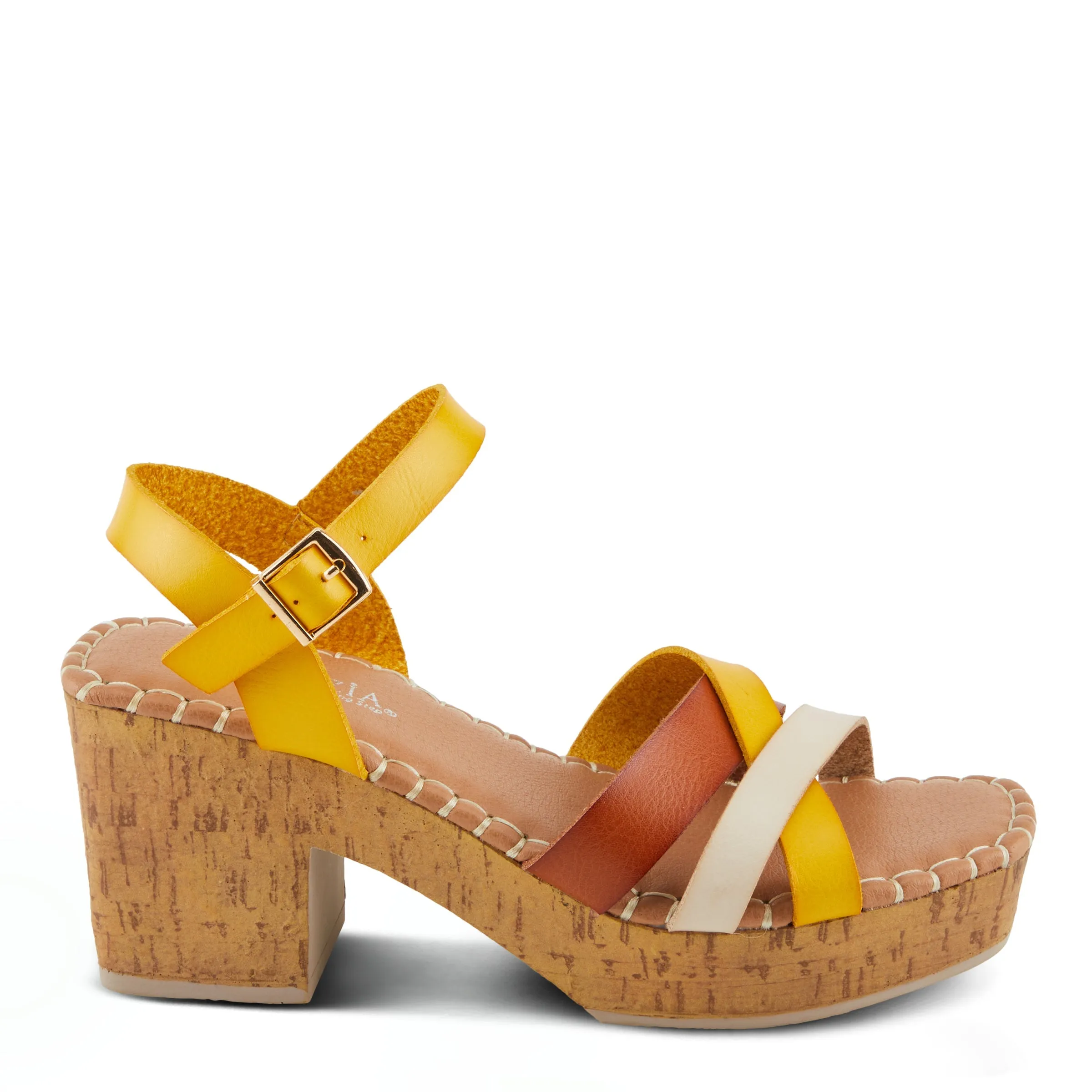 Spring Step Shoes  Patrizia Sandrine Women’s Vegan Leather Cork Platform Sandals