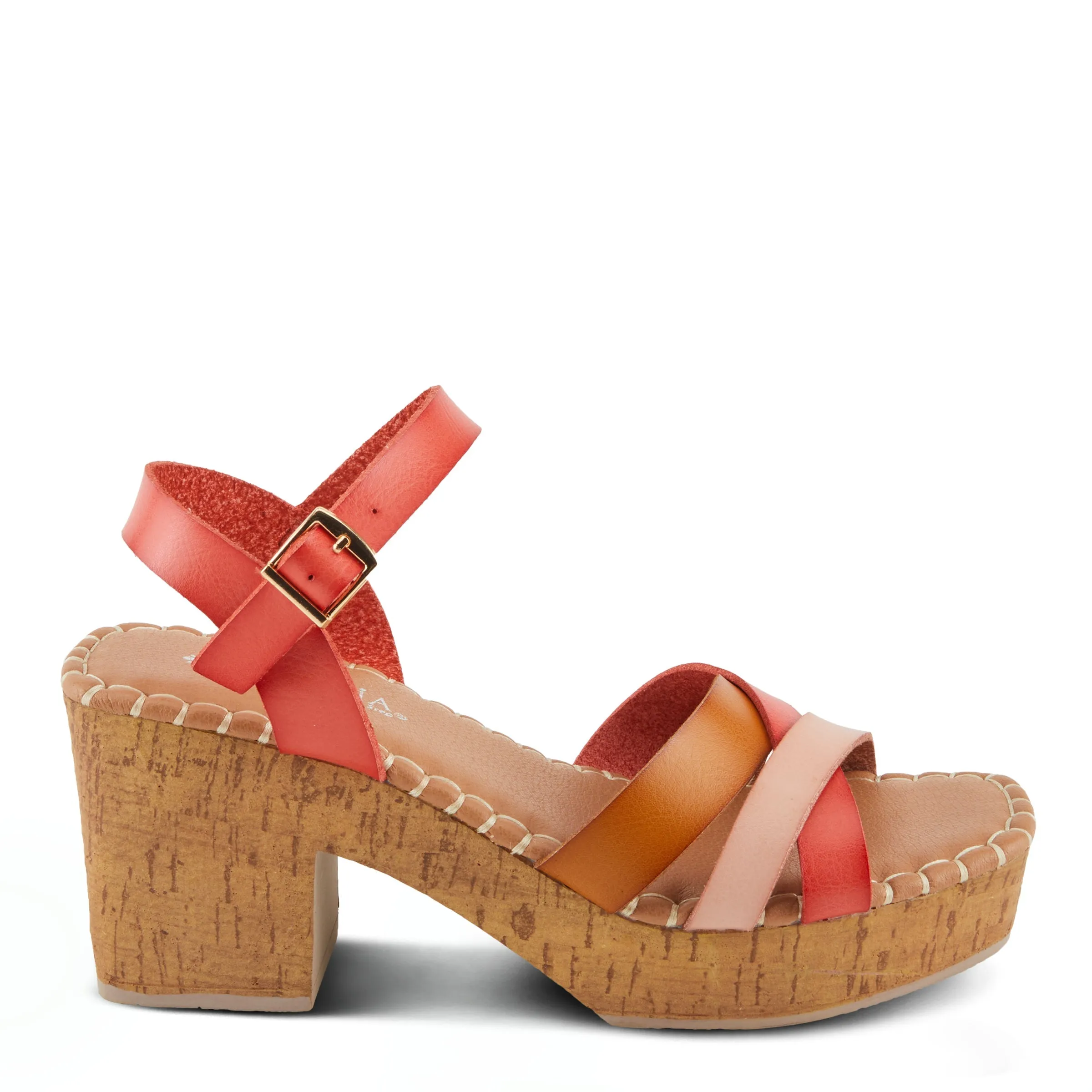 Spring Step Shoes  Patrizia Sandrine Women’s Vegan Leather Cork Platform Sandals