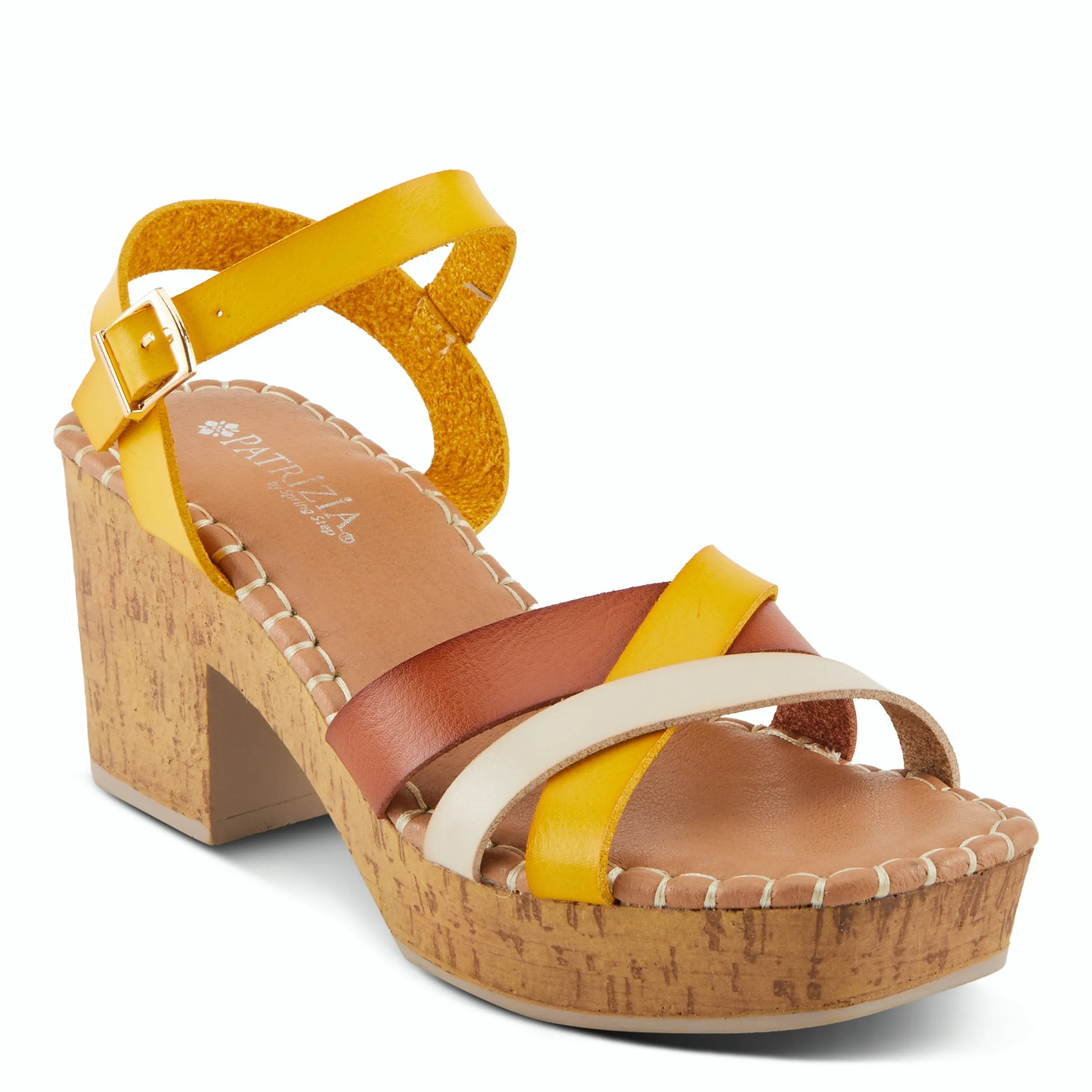 Spring Step Shoes  Patrizia Sandrine Women’s Vegan Leather Cork Platform Sandals