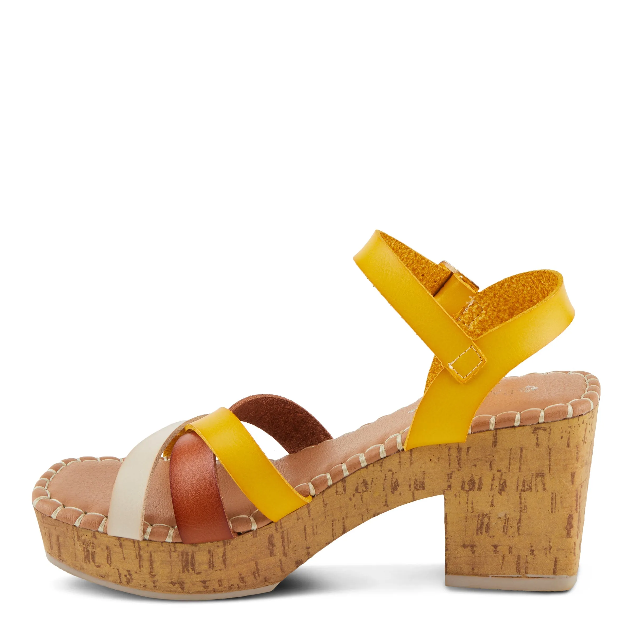 Spring Step Shoes  Patrizia Sandrine Women’s Vegan Leather Cork Platform Sandals