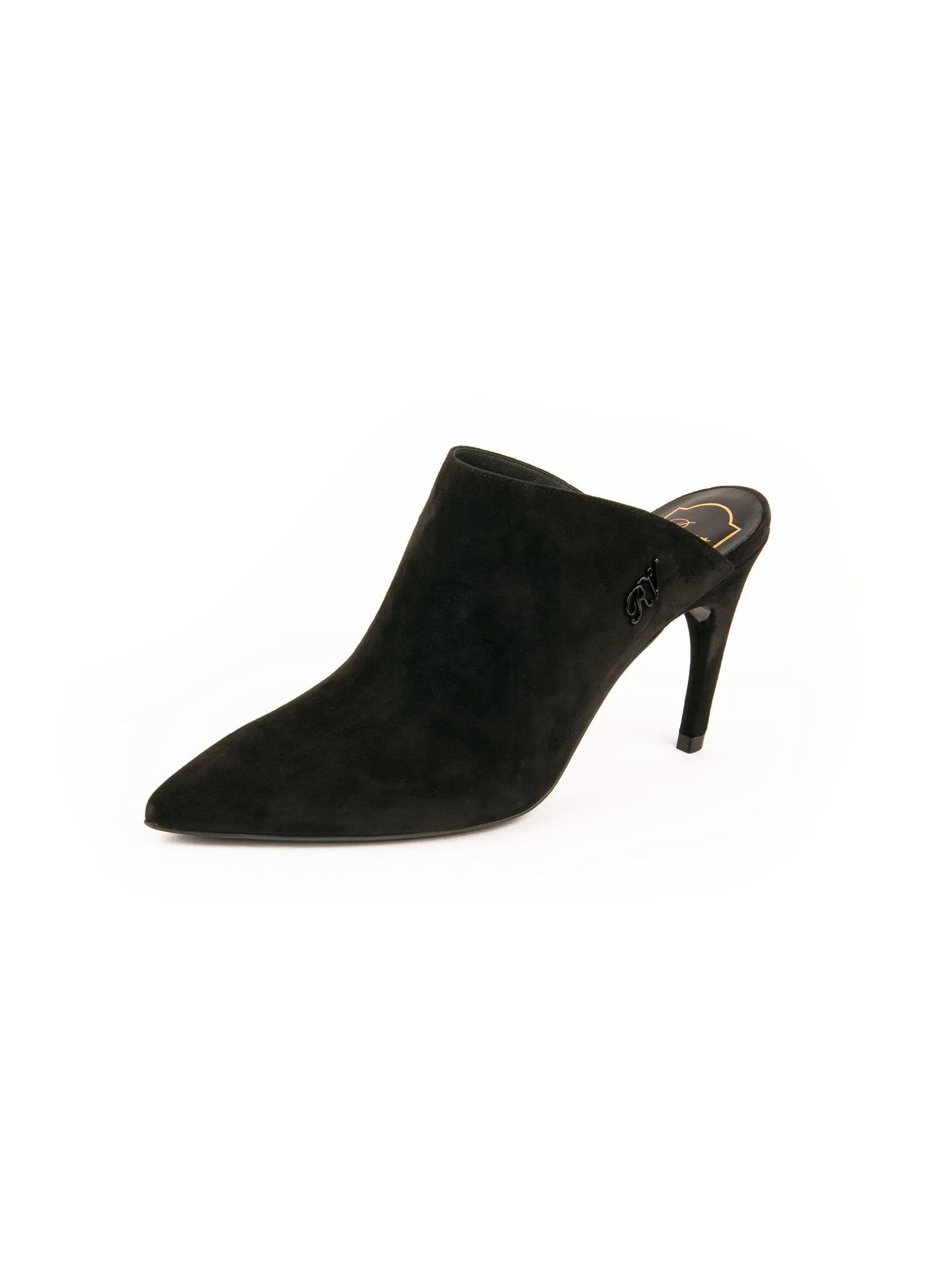 Suede Choc Real Mules - Black