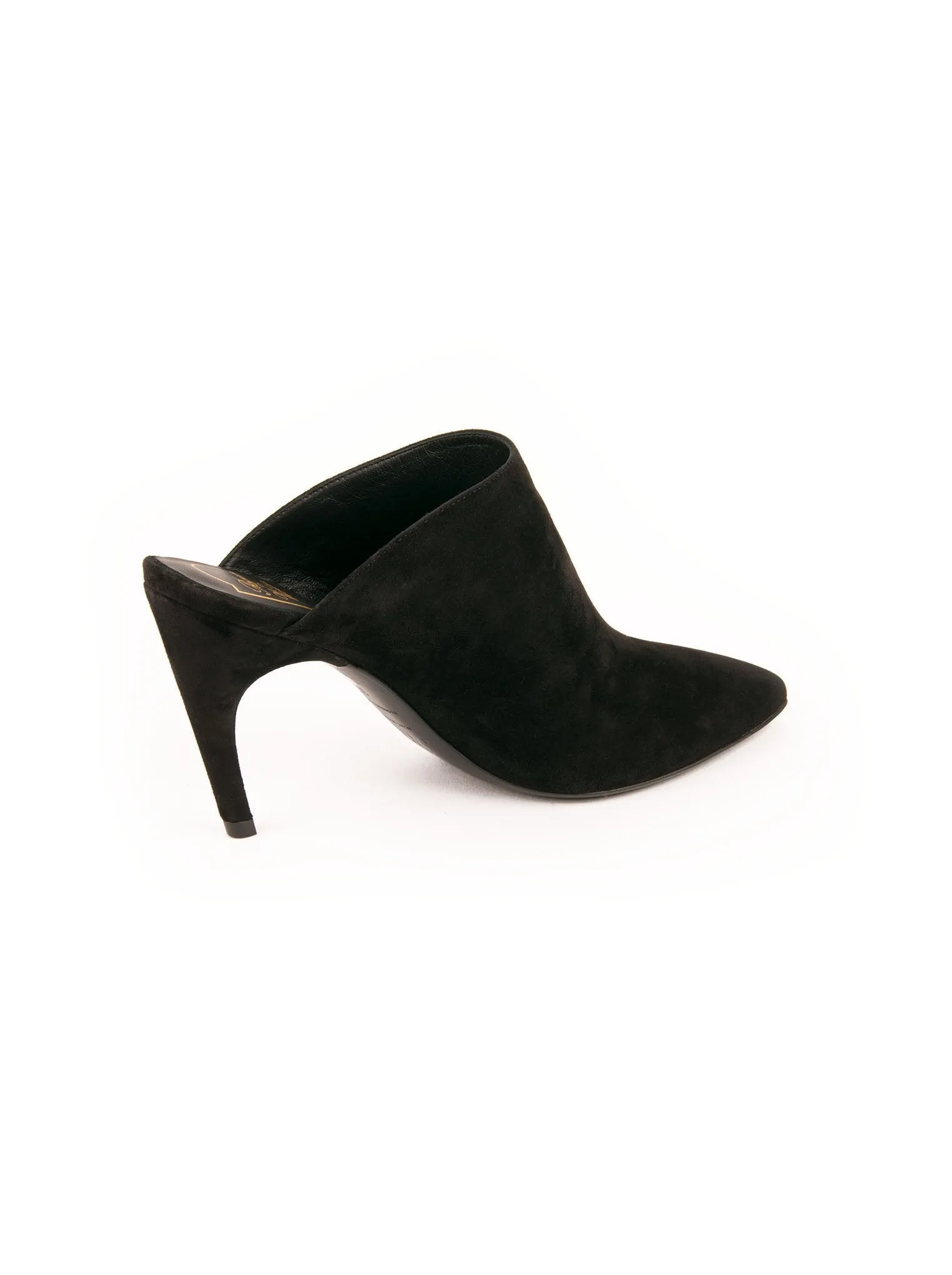 Suede Choc Real Mules - Black
