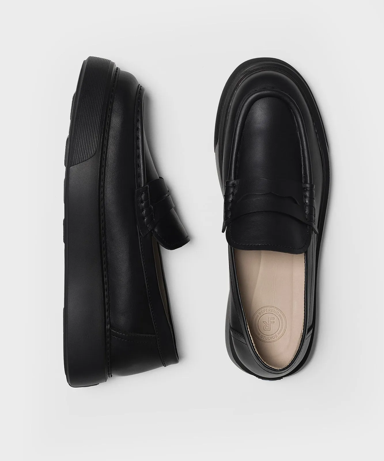 The Loafer All Black Calf leather